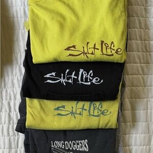 Salt Life T-Shirts Bundle - Yellow, Black, Gray